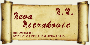 Neva Mitraković vizit kartica
